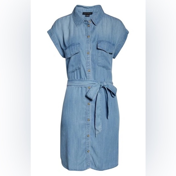 Sanctuary Dusty Sleeveless Shirt Dress in Sierra Wash - Picture 4 of 14